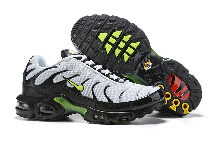 Men Nike Air Max PLUS White Black Green